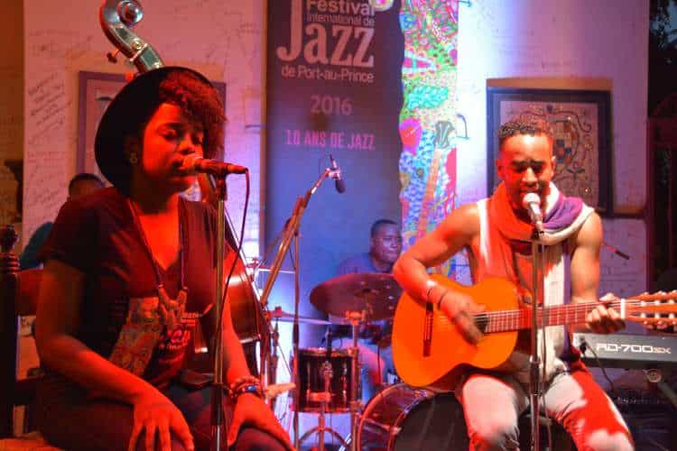 International Jazz Festival, Haiti - International Magazine Kreol Above: Jael Auguste (right), classically trained double-bass player