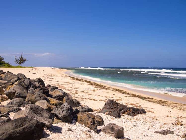 Beach in Saint Gilles, La Reunion island, France