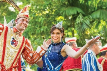 Representatives of German delegation at the CarnAval International de Victoria in Seychelles