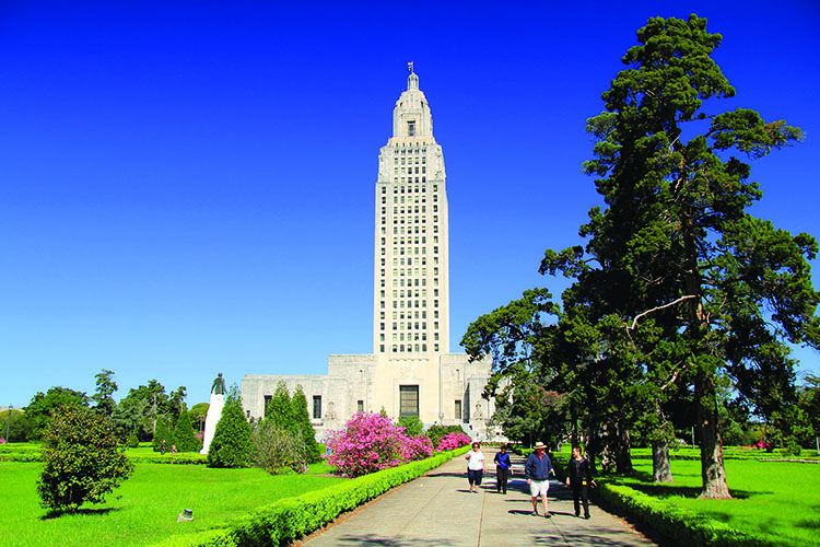 Baton Rouge 1 - International Magazine Kreol Louisiana Old State Capitol Building. The art deco style state capitol building represents one of the more notable features of the Baton Rouge skyline. Photo: William Silver