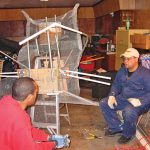 DB_MardiGras_6 - International Magazine Kreol Brock Hall (left) and Jerrod Guillory (right), building Ugly suit, 2003