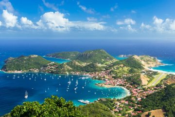 Overlook of Island Town in Guadeloupe