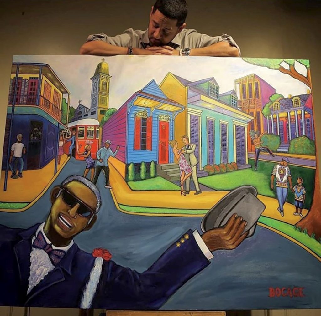 2016 Treme Fall Festival Poster in New Orleans by Robert Bocage - International Magazine Kreol 2016 Treme Fall Festival Poster in New Orleans, Bocage’s poster brings the very landscape to life in a colourful spread of houses and people