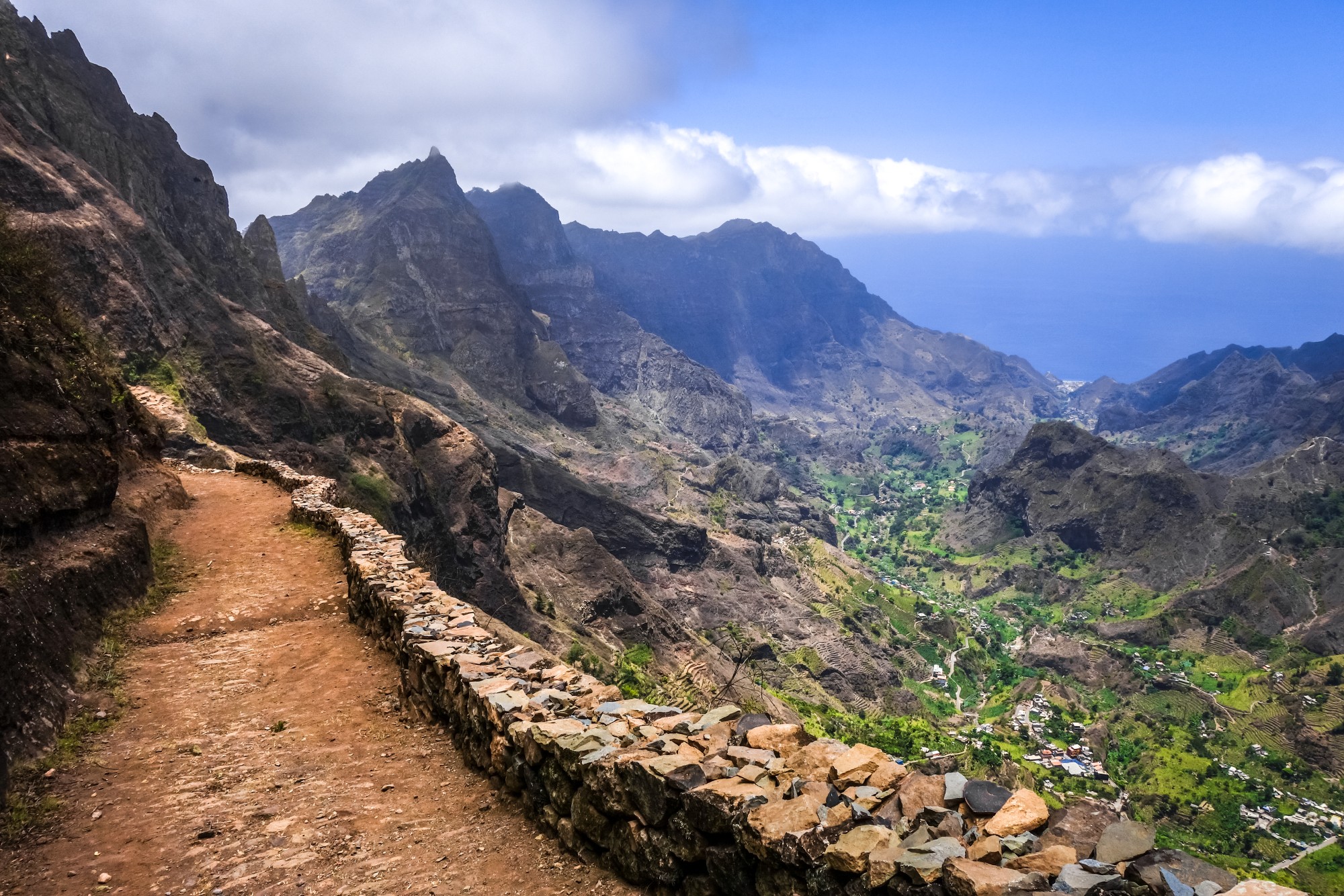 Aerial Hiking trail in Paul Valley, Santo Antao island - International Magazine Kreol Aerial Hiking trail in Paul Valley, Santo Antao island