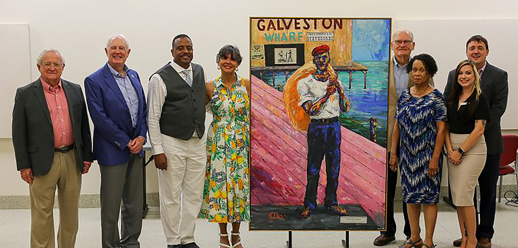 Ellis alongside artwork - International Magazine Kreol Ted Ellis