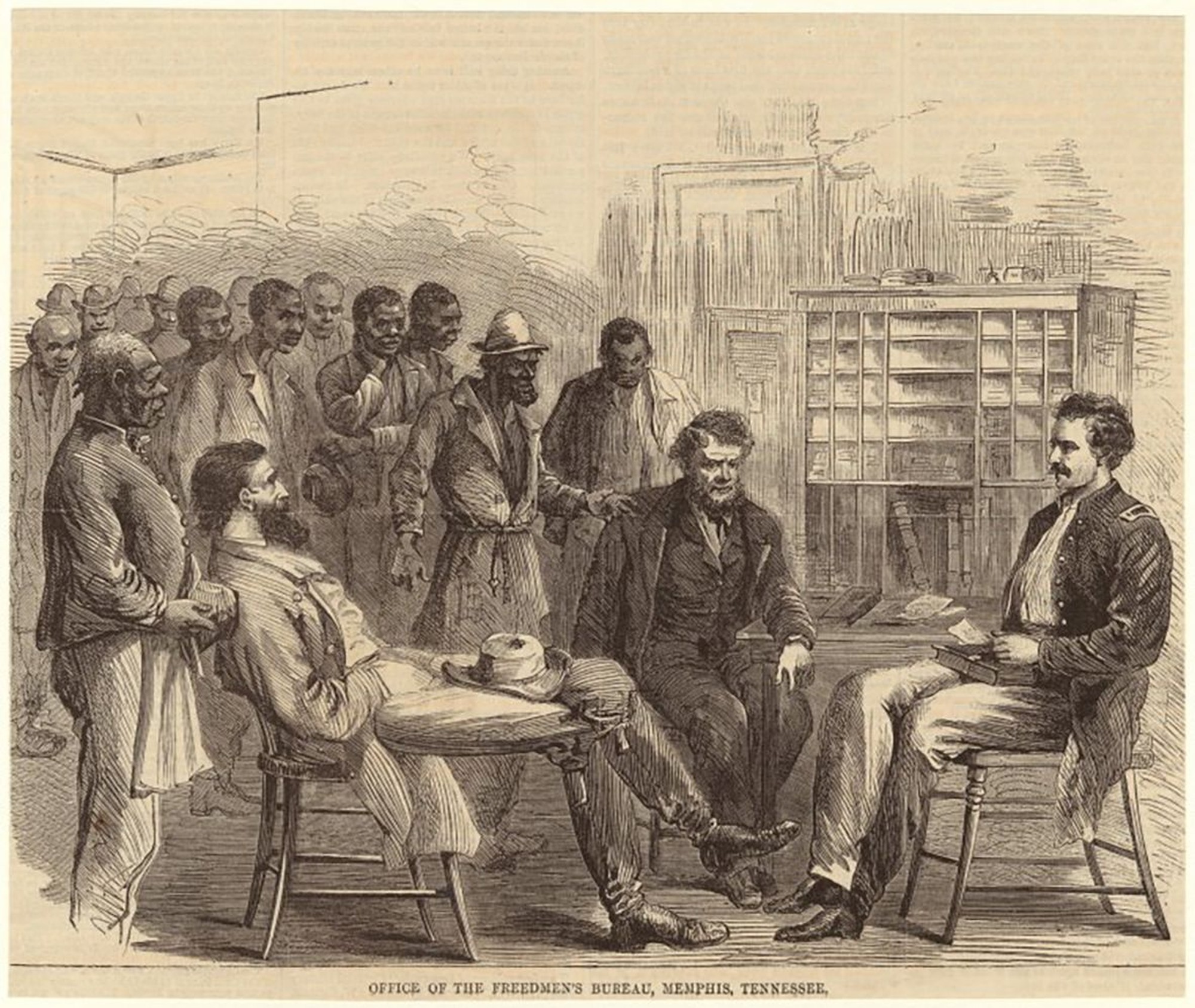 Freedmens Bureau Engraving - International Magazine Kreol The Freedman's Savings and Trust Company