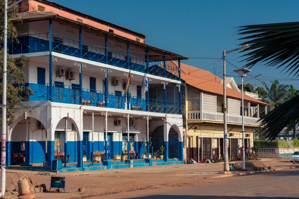 Colonial-era buildings in the center of the city of Bissau, capital of Guinea Bissau. - International Magazine Kreol Guinea-Bissau