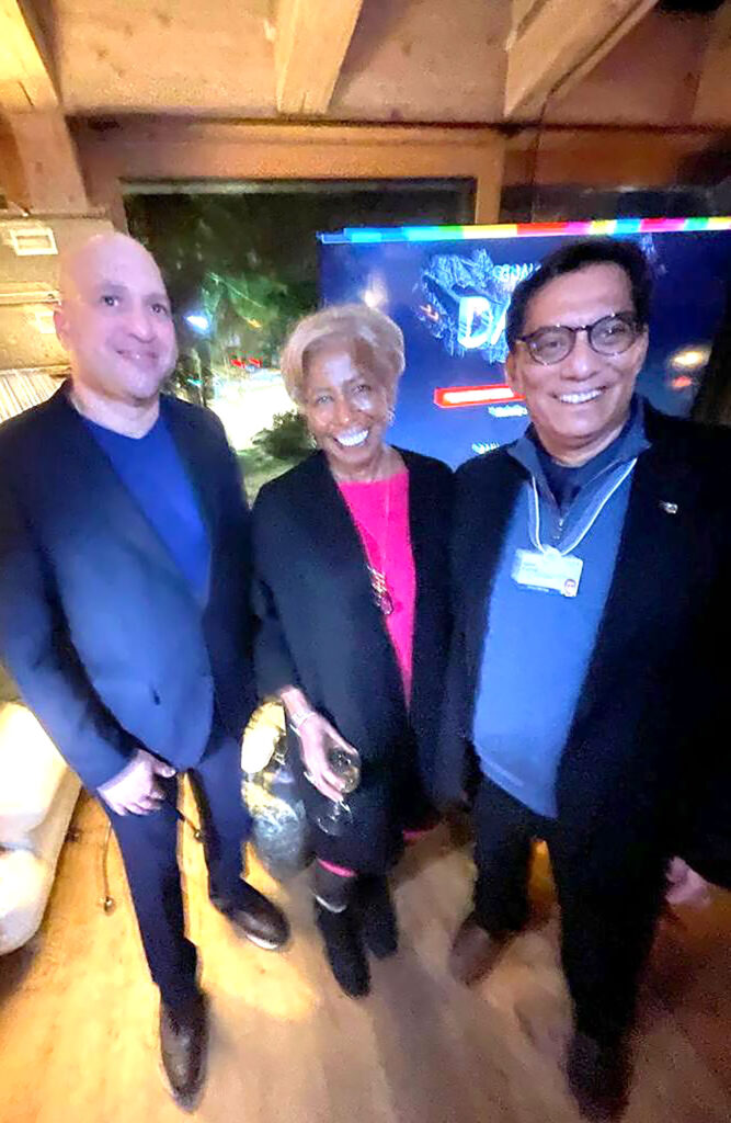 Harold lll with New York Stock Exchange Chairwoman Sharon Bowen and South African Media Mogul - International Magazine Kreol