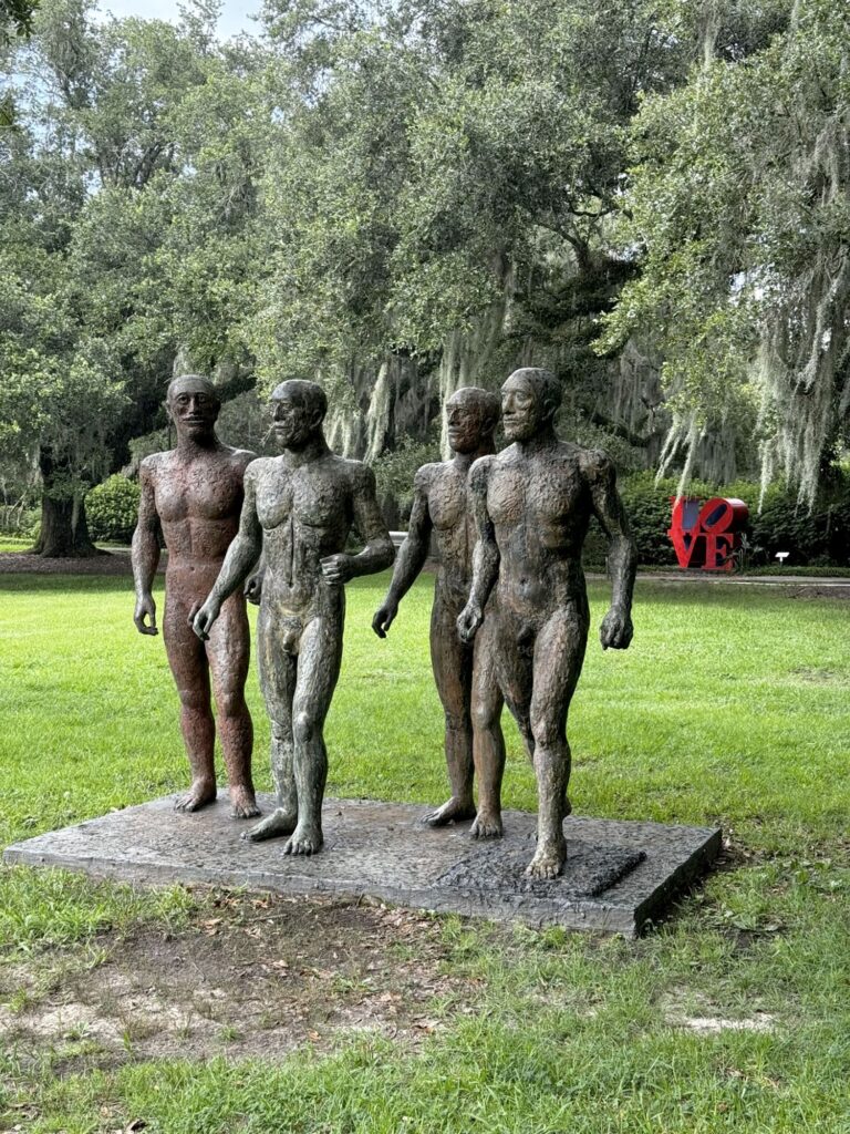 Elisabeth Frink, Riace Warriors, I, II, III. IV, 1983-88, patinated bronze - International Magazine Kreol The Sydney and Walda Besthoff Sculpture Garden