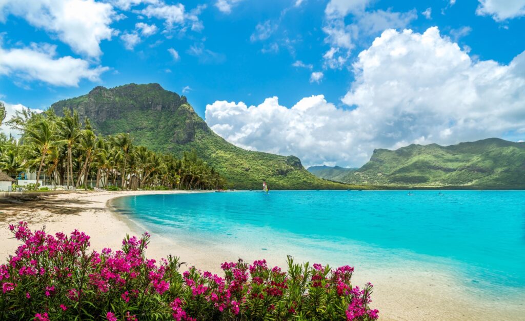 Landscape with Le Morne beach and mountain at Mauritius island - International Magazine Kreol Mauritius: A Tropical Paradise