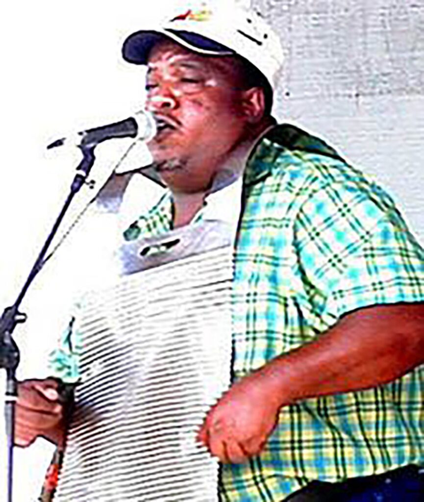 The late Charles Chavis, son of Boozoo Chavis, at the 2000 Original - International Magazine Kreol Poncho & Rellis Chavis