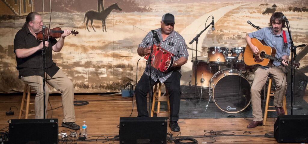 Kevin Wimmer, Preston Frank, Chris Stafford, Creole Accordion Kings, Liberty, 2017 - International Magazine Kreol Preston Frank