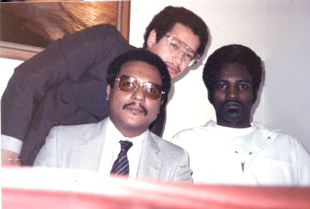 G T with Joe - International Magazine Kreol Thibodeax with Co-Counsel Al Gray & Joe Lewis Perry, whose life they saved
