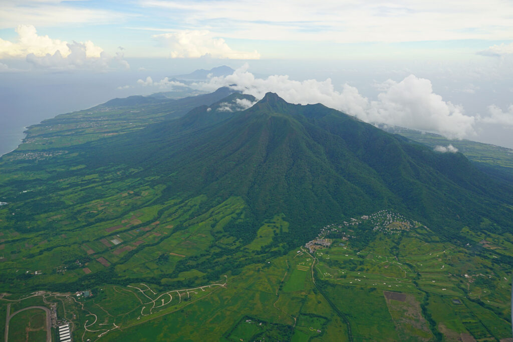 AerialViewOfMountLiamuigaOnTheVolcanicCaribbeanIsland - International Magazine Kreol St Kitts and Nevis