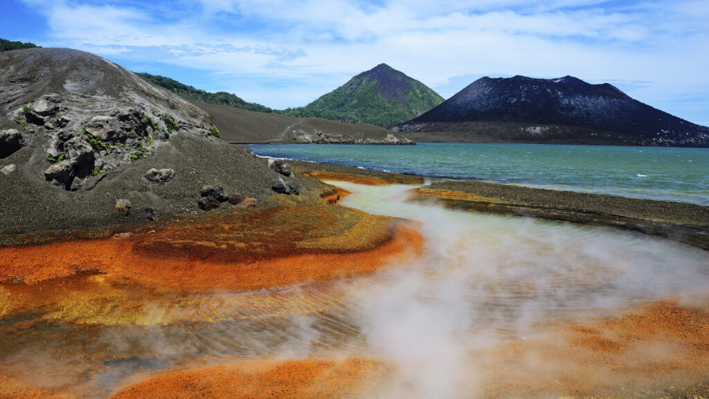 Hot Springs at Mt. Kombui and Mount Tavurvur, Rabaul, East New Britain, Papua New Guinea. - International Magazine Kreol Hot Springs at Mt. Kombui and Mount Tavurvur, Rabaul, East New Britain, Papua New Guinea.